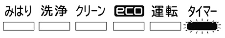 タイマーランプが1回点滅する表示例｜タイマーランプが点滅するエラー