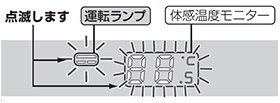 MSZ-X/JXVシリーズのランプ点滅｜室内機ランプの名称とバリエーション例