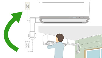 既設コンセントの位置を変更して移設する場合｜2階エアコン取り付けで良くある追加工事費