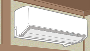 下地に石膏ボードが使われている壁｜ボードアンカー固定を使用してエアコンを取り付ける