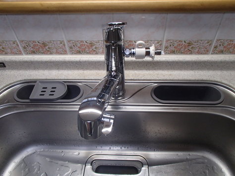 リクシル キッチン用浄水器兼用水栓 Sタイプ『JF-AB461SYX(JW)』 パナソニック 分岐水栓『CB-SXL8』