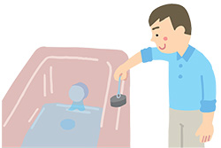 浴槽の栓を抜くとセンサーが検知して、自動でふろ循環配管を洗浄｜エコキュート快適機能を比較