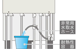 断水の際に緊急用水としてタンクから水を取り出すことができる｜エコキュート非常時の機能を比較