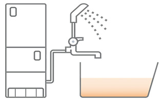 お湯はり(給湯栓の開閉)を手動で行うシンプルなタイプです｜給湯タイプの違い