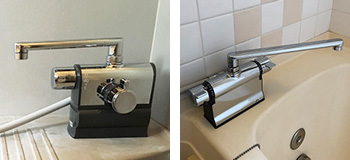 台付きタイプの事例画像｜浴室水栓(お風呂蛇口)の設置タイプについて