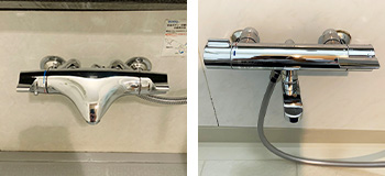 壁付きタイプの事例画像｜浴室水栓(お風呂蛇口)の設置タイプについて