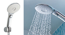 エコアクアスイッチシャワー｜メッキ素材｜リクシル(LIXIL)シャワーヘッドの種類と特長