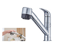 サイエンス キッチン用水栓 『ミラブルシリーズ』｜MK87S-13｜ワンホールのシャワー吐水＋ハンドシャワー商品一覧