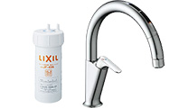 LIXIL(INAX) キッチン用タッチレス浄水器 『ナビッシュ』｜JF-NAA466SY(JW)｜ワンホールタイプ台所浄水器