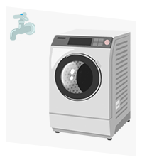 蛇口と洗濯機に十分な距離がある場合は全てのタイプが適合｜洗濯機水栓の種類と選び方