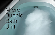 直径100µm未満の気泡(マイクロバブル)が体を包み込み、温浴効果やリラックス効果などが期待できる｜リンナイ給湯器の特徴