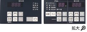 ネスト2口の操作部