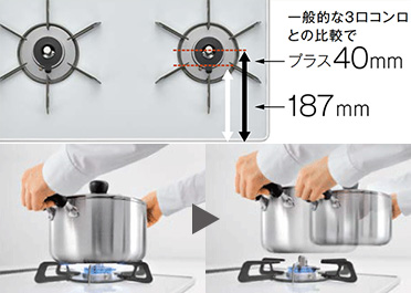 安全・安心機能が充実の2口ガスコンロ｜リンナイ ビルトインガスコンロ｜セイフル・セイフルプラスの特徴