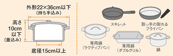 グリルで使える鍋