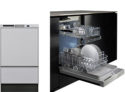 フロントオープン食洗機｜RSW-F403C-SV｜リンナイ食洗機