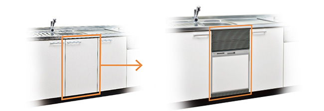 シンク下設置にはコンパクト設計のRSWA-C402CAがおすすめ｜リンナイ食洗機の特長