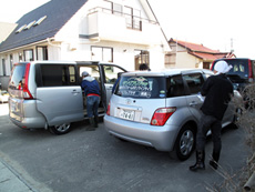 ほとんどの方が車を自走して参加