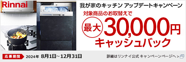 フロントオープン型の食洗機が52%OFF｜リンナイ(Rinnai)