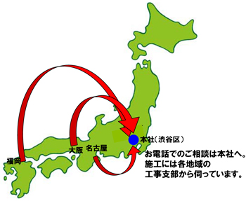 各工事支部のお見積りの流れ