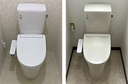 LIXIL アメージュフチレス+LIXIL KB31｜トイレ施工事例写真