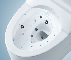 便器内を自動除菌｜トイレまるごと交換で除菌機能が向上